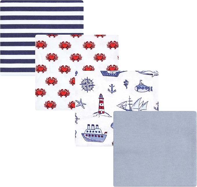 Luvable Friends Little Treasure Flannel Receiving Blankets 4pk by Luvable+Friends