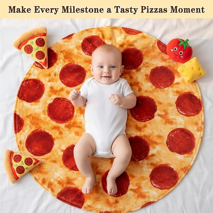mermaker Pepperoni Pizzas Blanket Swaddle - Image 3