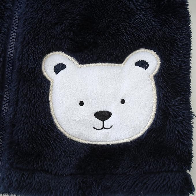 Newborn Infant Baby Boys Girls Cartoon Fleece Hooded Jacket Coat - Image 6