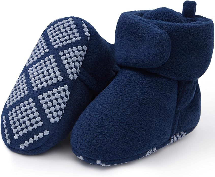 Pro Goleem Fleece Baby Booties, Warm Cozy Baby Slippers, Stay On Sock Shoes by ProGoleem