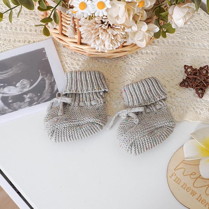 LAWKUL Baby Booties Newborn Babe First Walkers Non-Slip Stay On Boots Crib - Image 5