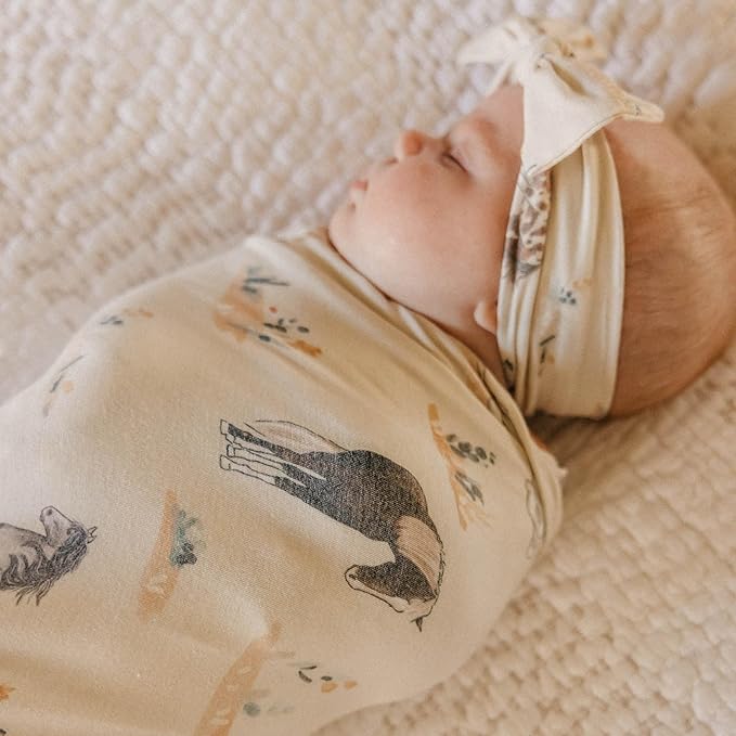 Copper Pearl Swaddle Blankets for Newborns | Soft Stretchy Receiving Blankets - Image 6
