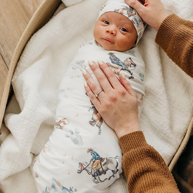 Copper Pearl Swaddle Blankets for Newborns | Soft Stretchy Receiving Blankets - Image 5