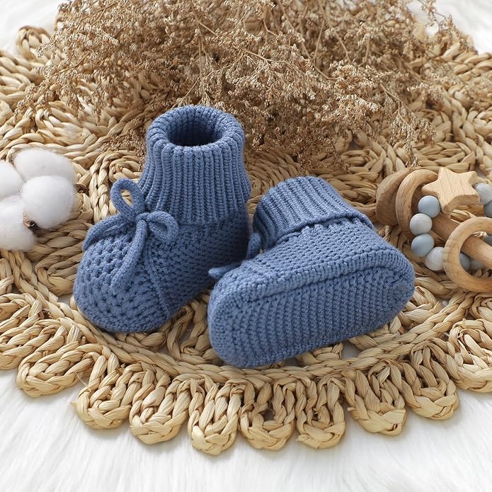 Newborn Shoes Knitted Baby Booties Infant Boys Girls First Walkers | Handmade - Image 3