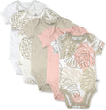 HonestBaby baby-girls 5-pack Short Sleeve Bodysuits One-piece 100% Organic by HonestBaby