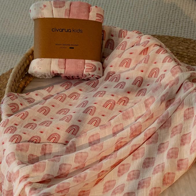 Muslin Swaddle Blankets for Newborn, Cotton Receiving Blanket | 4 Pack 100% - Image 5