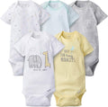 Gerber Baby Girls 5-Pack Short Sleeve Variety Onesies Bodysuits by Gerber