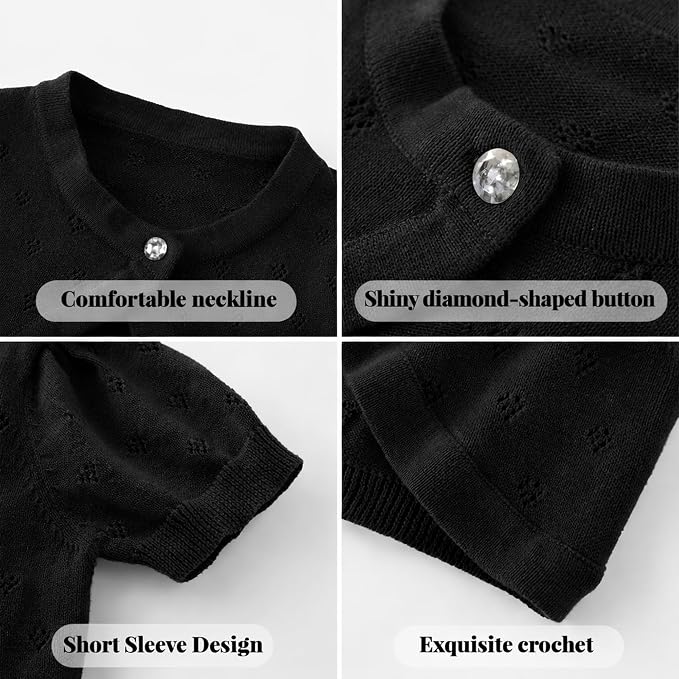 Girls Cardigan Sweater Toddler Baby Kids Knit Bolero Shrug - Image 6