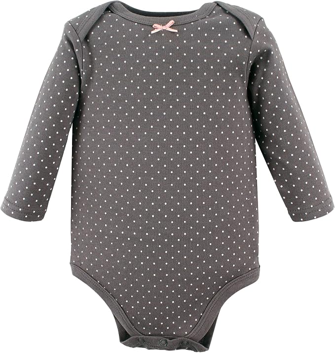 Hudson Baby Baby Girls' Cotton Long-sleeve Bodysuits 3-pack - Image 4