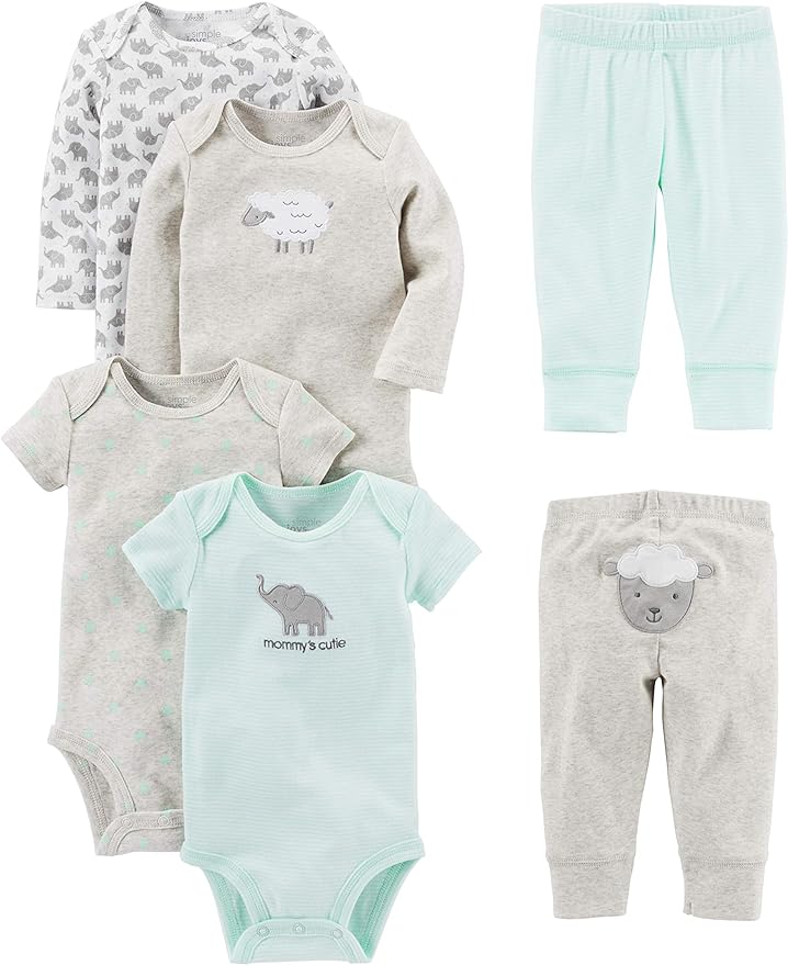 Simple Joys by Carter's Baby 6-piece Bodysuits and Pants Set by SimpleJoysbyCarters