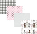 Hudson Baby Unisex Baby Cotton Poly Flannel Receiving Blankets, Farm Friends by HudsonBaby