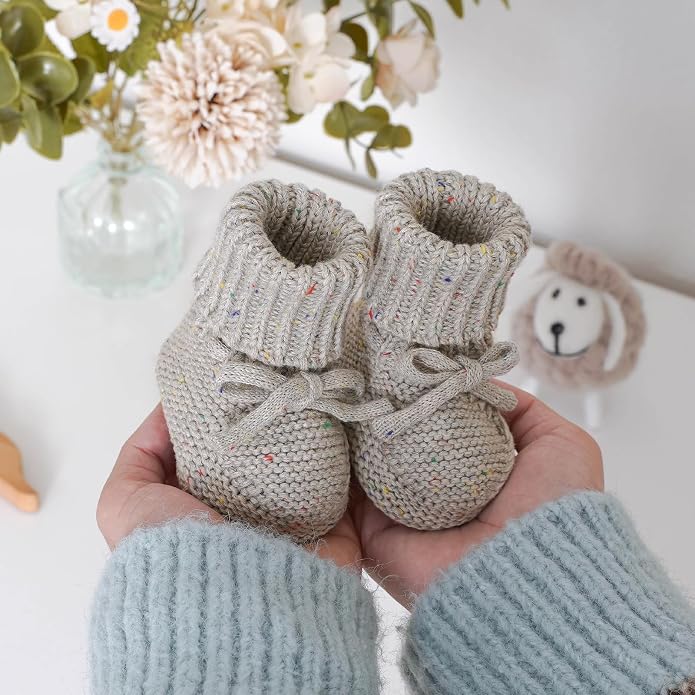 LAWKUL Baby Booties Newborn Babe First Walkers Non-Slip Stay On Boots Crib - Image 4