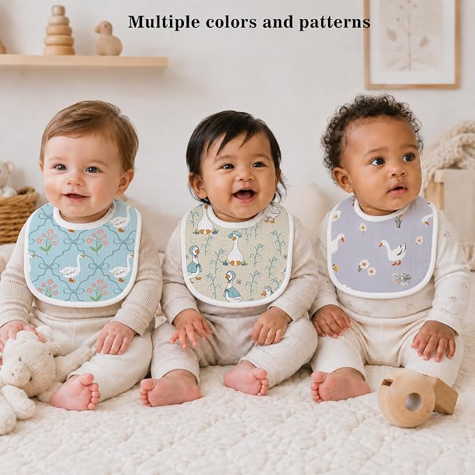 Baby Bibs for Baby Boys Girls 6-Pack - Image 4