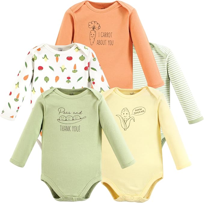 Touched by Nature Unisex Baby Organic Cotton Long-Sleeve Bodysuits by TouchedbyNature
