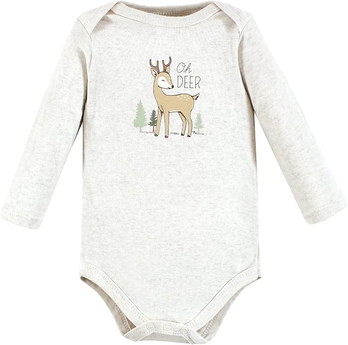 Hudson Baby Baby Girls' Cotton Long-sleeve Bodysuits 3-pack - Image 3