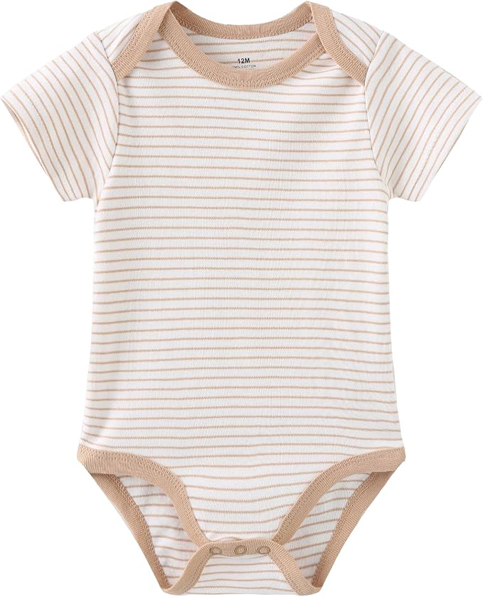 Kiddiezoom Baby Bodysuit Newborn Short Sleeve baby One-Piece Cotton 5-Pack baby - Image 2