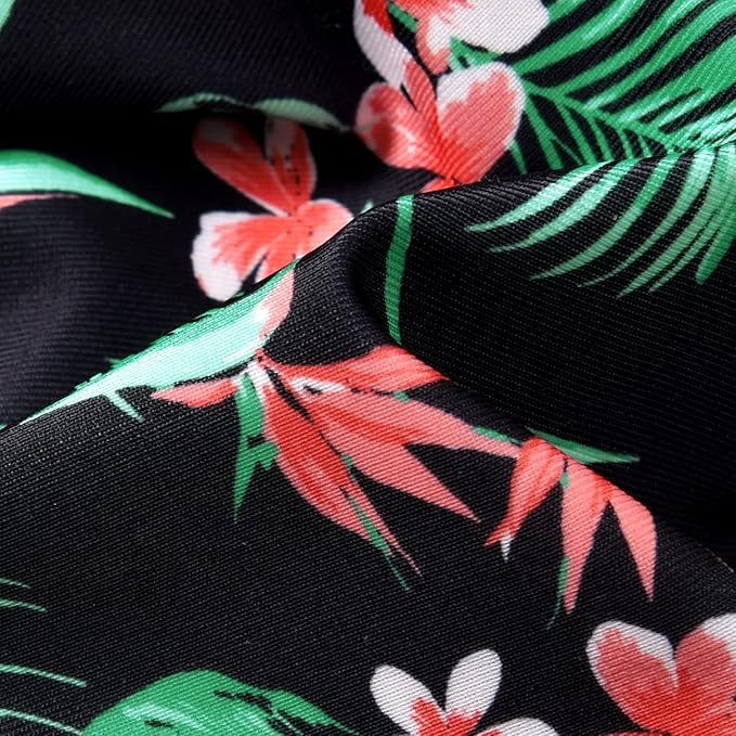Toddler Baby Girls Ruffles Bikini One Piece Swimsuits Floral Off Shoulder Swimwear Beach Bathing Suit