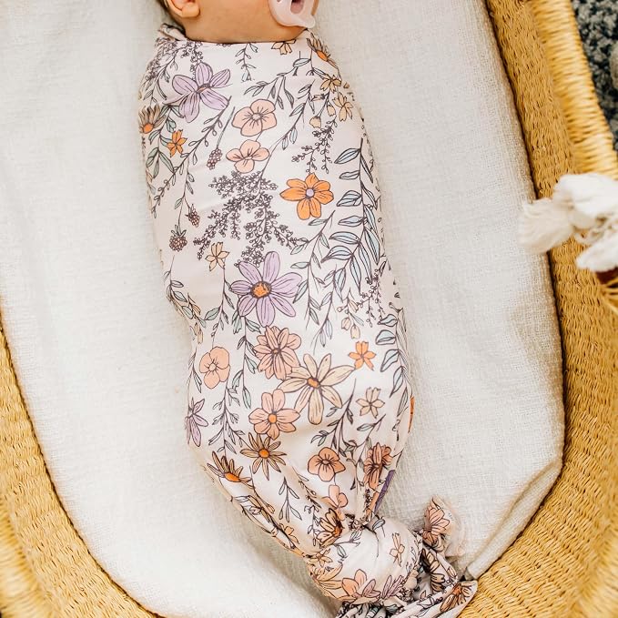 Copper Pearl Swaddle Blankets for Newborns | Soft Stretchy Receiving Blankets - Image 6