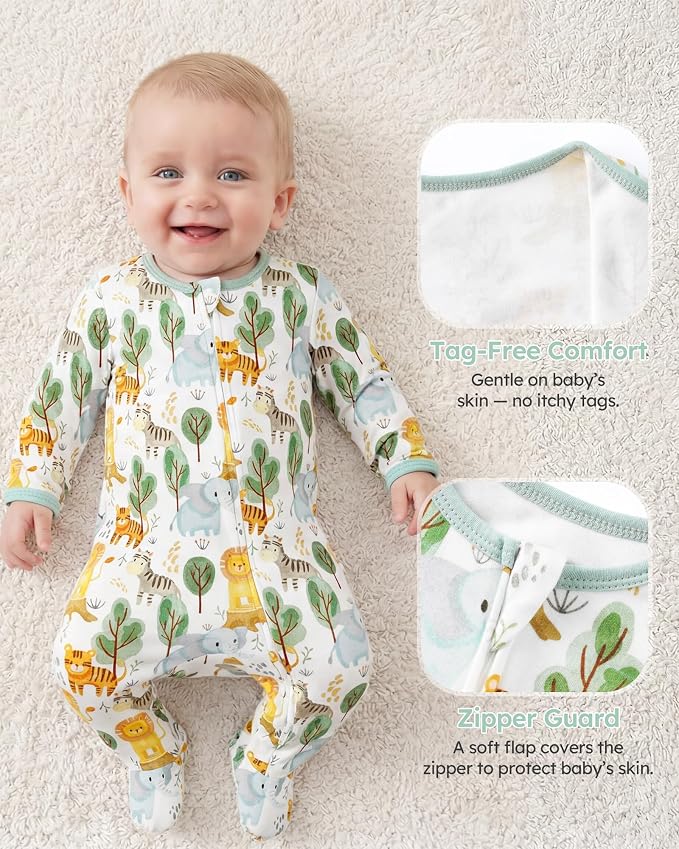 Baby Sleepers 100% Organic Cotton Pajamas - Image 2
