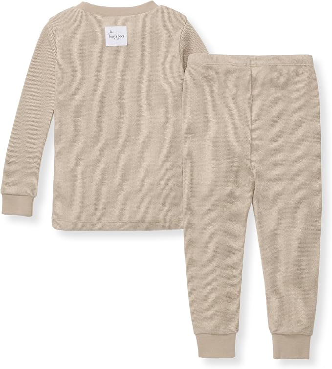 Burt's Bees Baby Unisex Baby Honeysoft Pajamas, Tee and Pant 2-Piece PJ Set - Image 2
