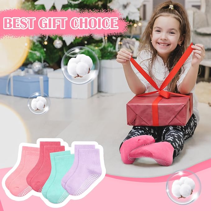 GRPSKCOS Baby Socks Non Slip 12 Pairs Toddler Anti Skid Socks - Image 5