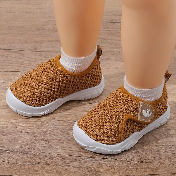 FEETCITY Baby Shoes Boys Girls First Walking Shoes Infant Sneakers Lightweight Slip On Shoe