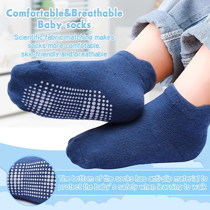 Toddler Non Slip Grip Ankle Socks - Image 4