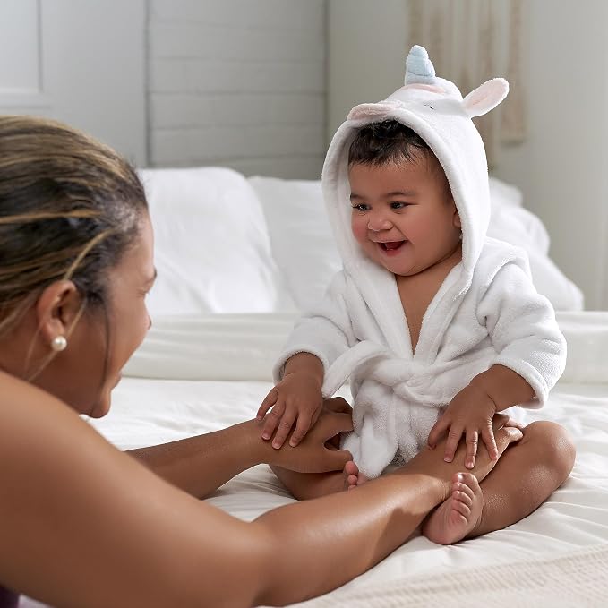Gerber Baby Boys & Girls Plushy Soft Hooded Animal Character Bathrobe - Image 4