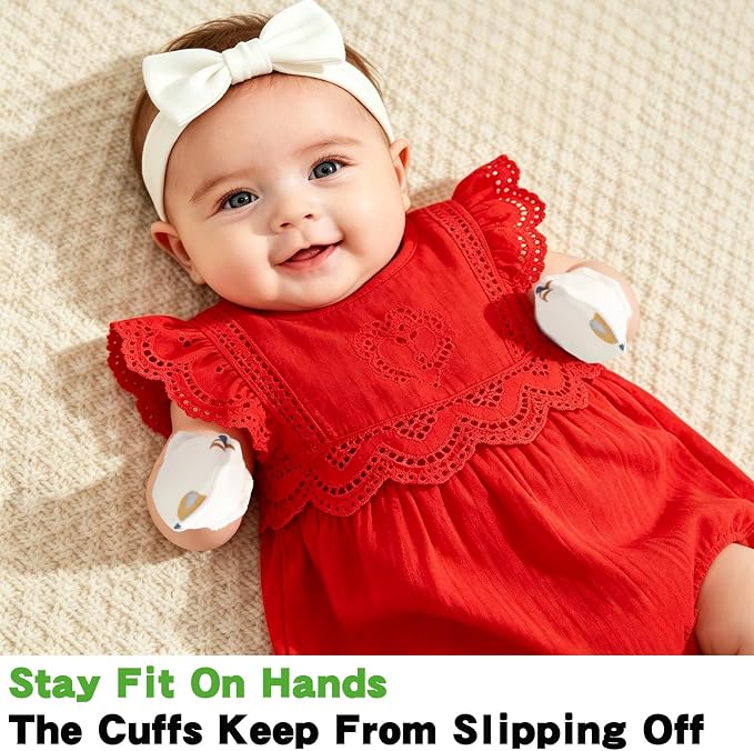 Baby Mittens 0-6 Months No Scratch 100% Cotton Gloves - Image 6