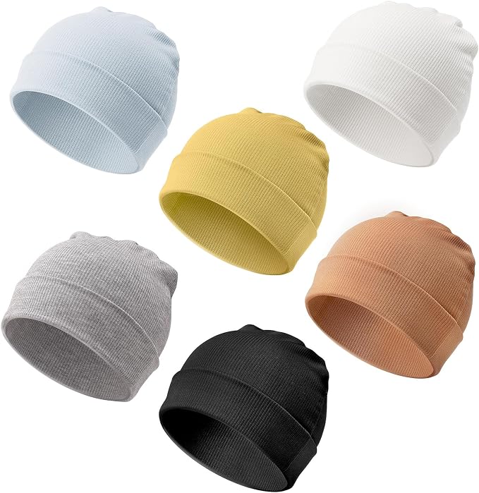 DRESHOW BQUBO 6 Pack Baby Newborn Hats Set by DRESHOW