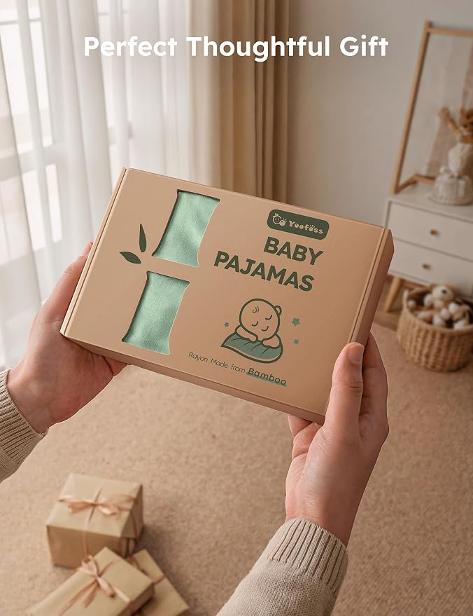 Yoofoss Viscose Bamboo Baby Pajamas Newborn Sleepers - Image 6