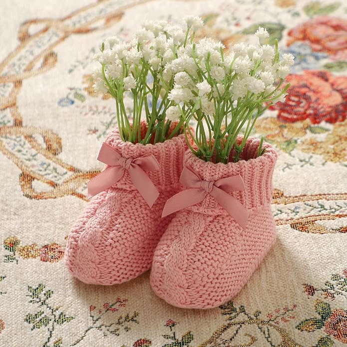 Baby Booties Newborn 100% Cotton Cozy Knit First Shoes | Soft Cute Shower Gift - Image 3