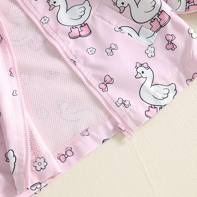 Toddler Baby Girl Outfit Printed Long Sleeve Hooded Sweatshirt Fall Jacket - Image 6