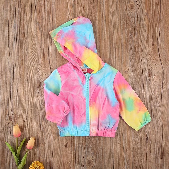 Toddler Baby Girl Windbreaker Jacket Zip Up Hoodie Long Sleeve Sweatshirt - Image 7