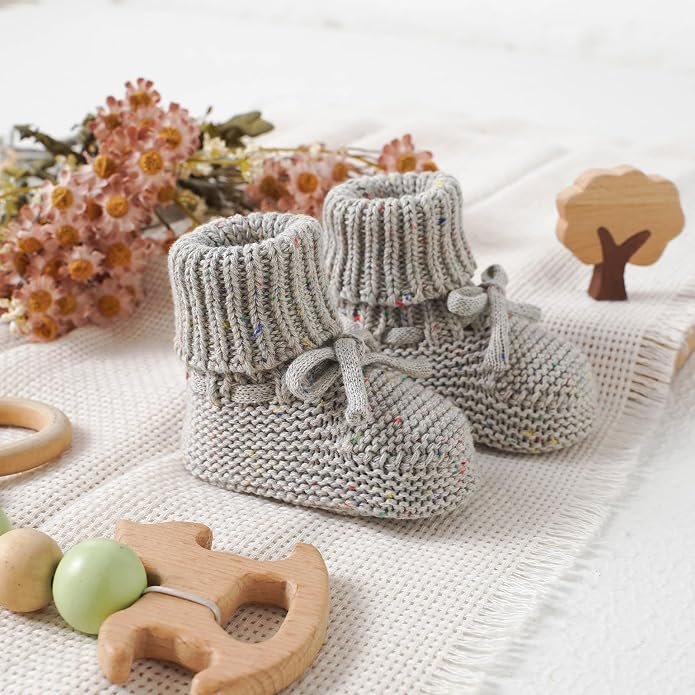 LAWKUL Baby Booties Newborn Babe First Walkers Non-Slip Stay On Boots Crib - Image 7