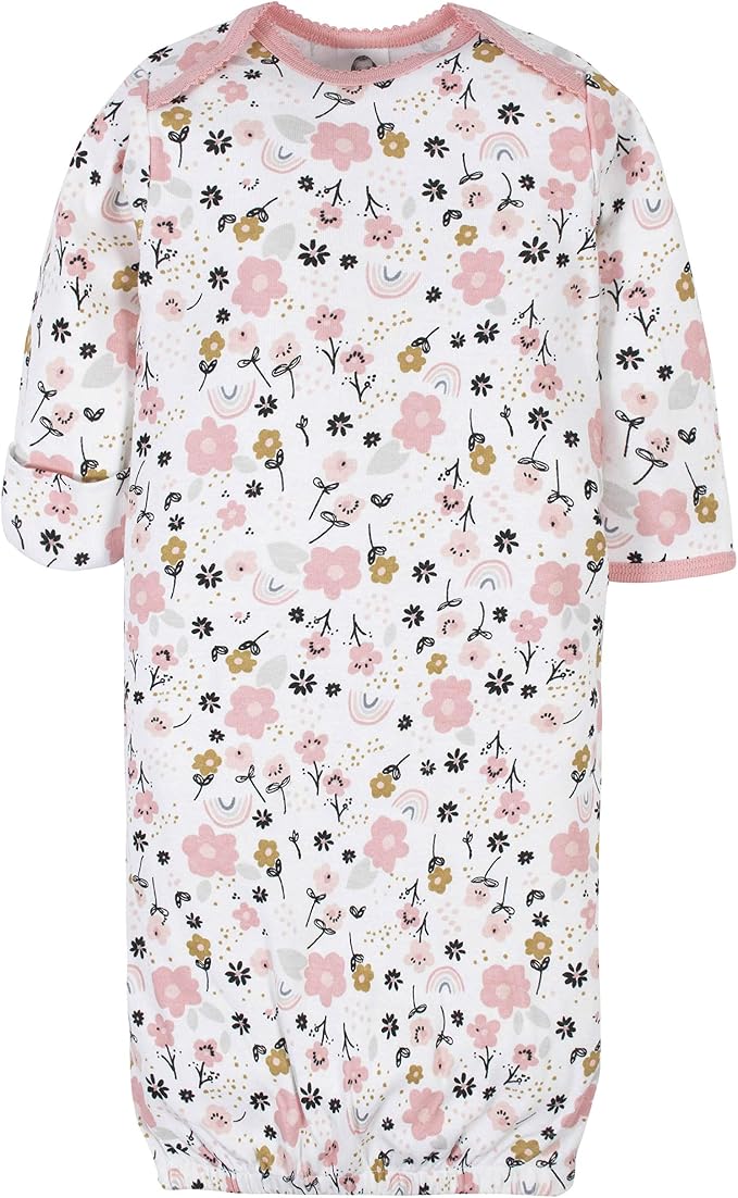 Gerber Baby Girls' 4-pack Sleeper Gown - Image 5