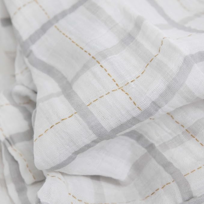 Little Unicorn Premium Cotton Swaddle Baby Blanket | Breathable Fabric | - Image 3