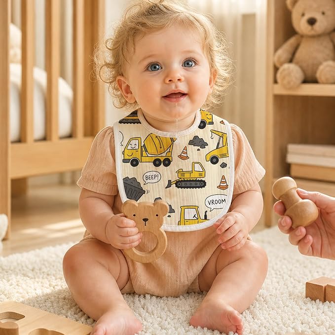 Baby Bibs for Baby Boys Girls 6-Pack - Image 6
