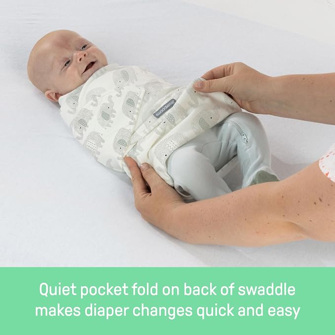 SwaddleMe by Ingenuity Monogram Collection Baby Swaddle, 100% Cotton, Improves - Image 4