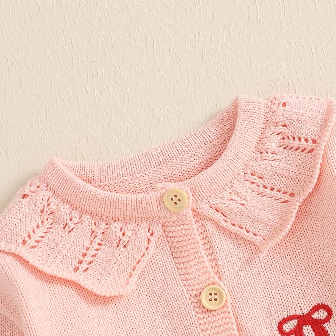 Baby Girl Cardigan Long Sleeve Button Up Sweater Toddler Girl Fall Outfits - Image 6