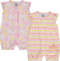 Cudlie 2-Pack Baby Girl Rompers – Soft Cotton, Everyday Comfort by Cudlie