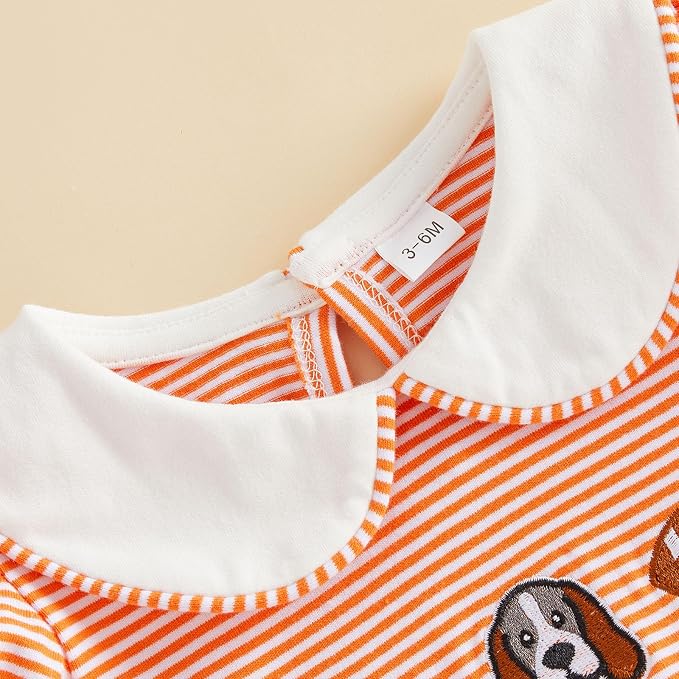 Baby Boy Girl Bubble Romper Short Sleeve Collar Summer Bodysuit - Image 4