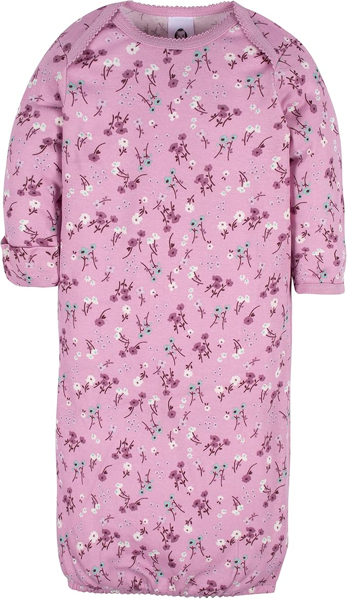 Gerber Baby Girls' 4-pack Sleeper Gown - Image 3