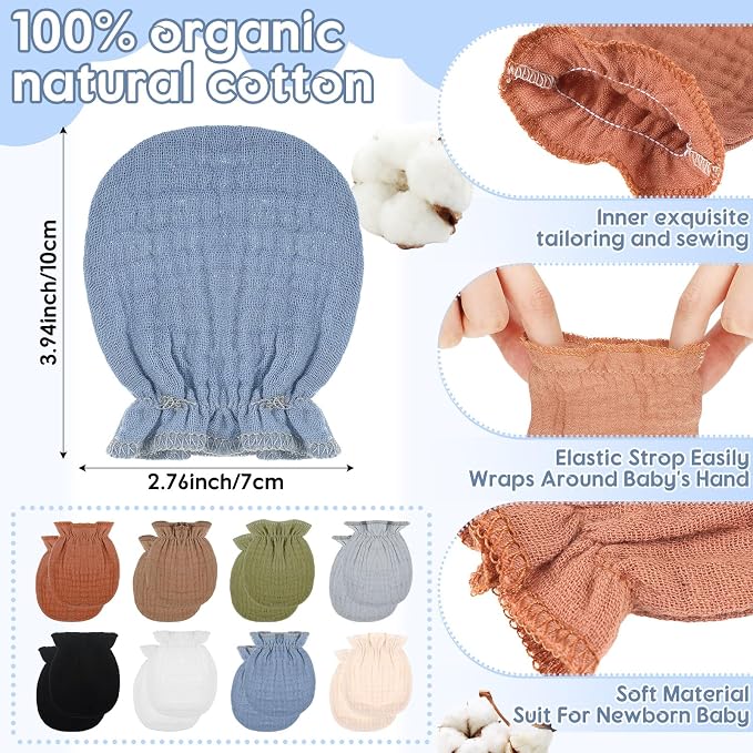 Baby Mittens Newborn No Scratch 0-6 Months - Image 2