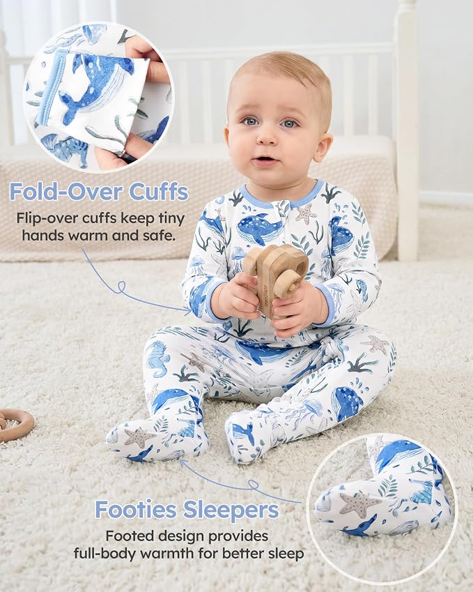 Baby Sleepers 100% Organic Cotton Pajamas - Image 5
