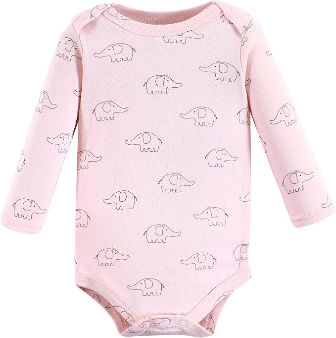 Hudson Baby Baby Girls' Cotton Long-sleeve Bodysuits 3-pack - Image 5