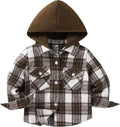 YOUNGER STAR Toddler Kids Boys Girls Flannel Hooded Plaid Shirt Button Baby Red by YOUNGER+STAR