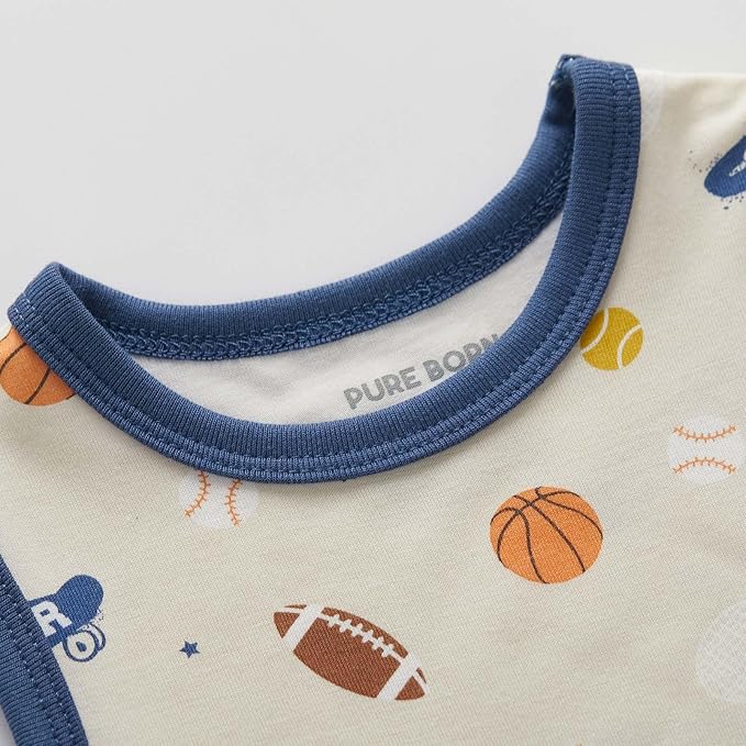 pureborn Baby Girls Boys Bodysuit Super Soft Cotton Romper 0-24 Months | - Image 5