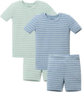 AVAUMA Stripe Pattern Baby Boys Girls Pajama Set Kids Toddler Snug fit Ribbed by AVAUMA