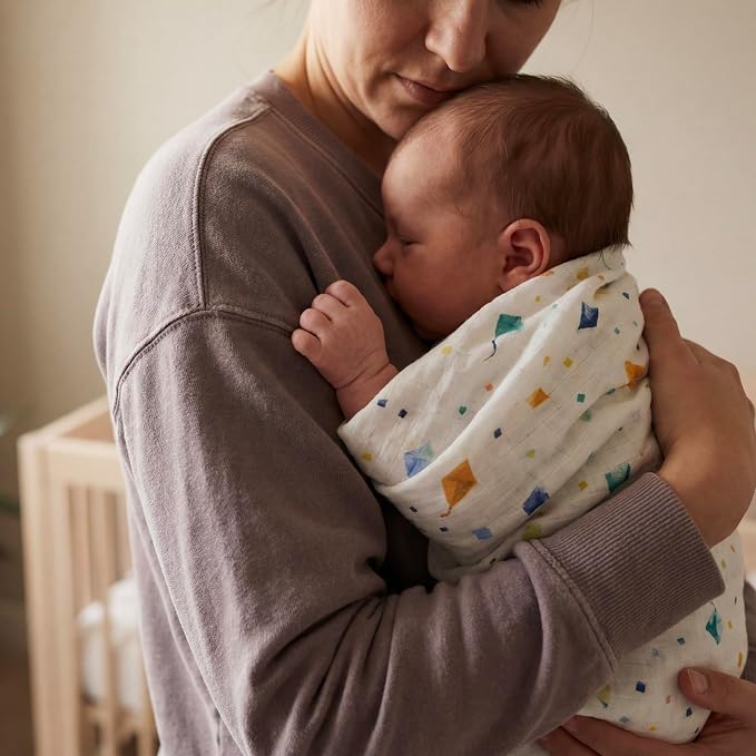 aden + anais Essentials Cotton Muslin Swaddles, Breathable Baby Blanket - Image 3